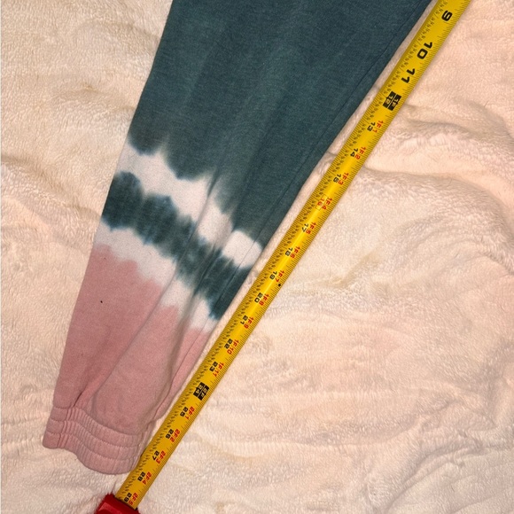 PINK Victoria's Secret Green and Pink Tie-Dye Joggers - Picture 7 of 7